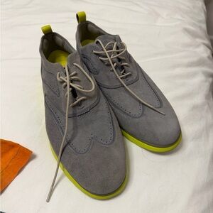 Cole Haan Gray Suede Men's Shoes with Neon Accents